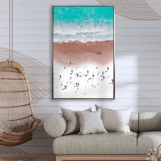 Summer Holidays 50% Disc Painting with Silver Frame 60 x 90