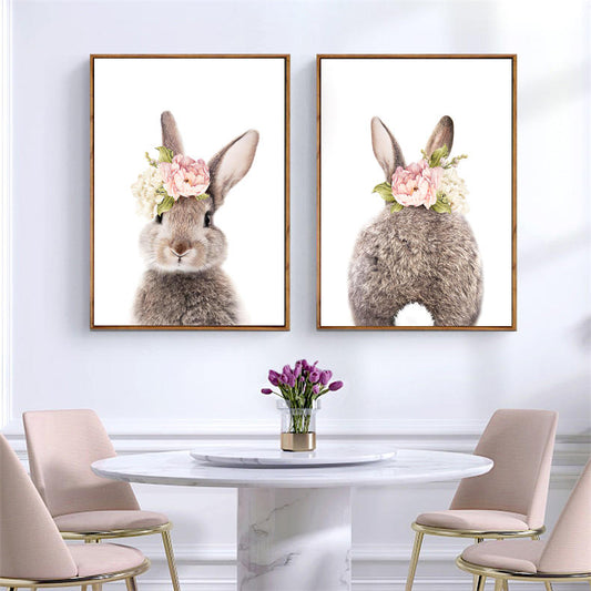 Bunny Framed Canvas Print 50x70